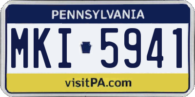 PA license plate MKI5941