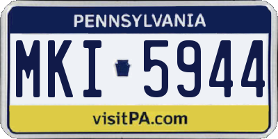 PA license plate MKI5944