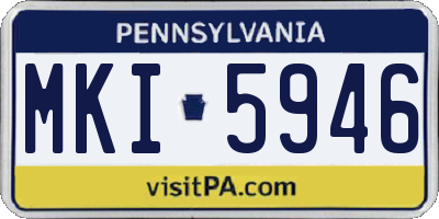 PA license plate MKI5946