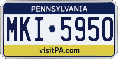 PA license plate MKI5950