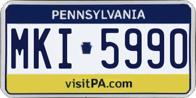 PA license plate MKI5990