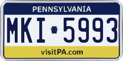 PA license plate MKI5993
