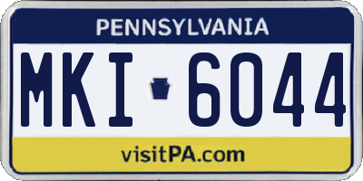 PA license plate MKI6044