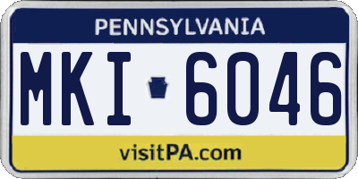 PA license plate MKI6046