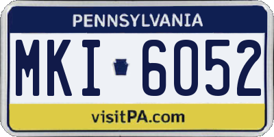 PA license plate MKI6052
