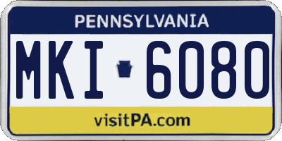 PA license plate MKI6080