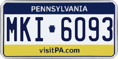 PA license plate MKI6093
