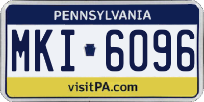 PA license plate MKI6096