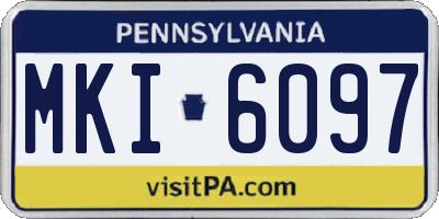 PA license plate MKI6097