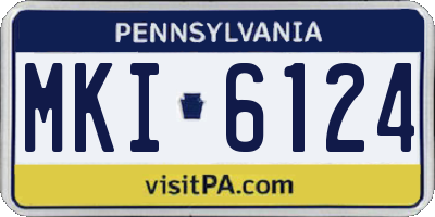 PA license plate MKI6124