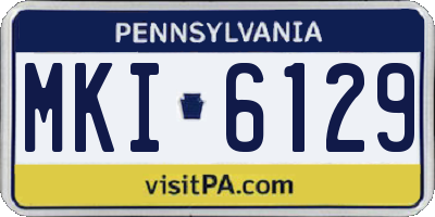 PA license plate MKI6129