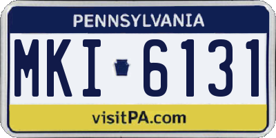 PA license plate MKI6131