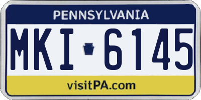 PA license plate MKI6145