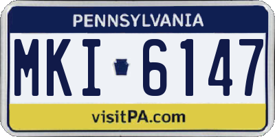 PA license plate MKI6147