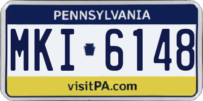 PA license plate MKI6148