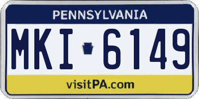 PA license plate MKI6149