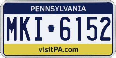 PA license plate MKI6152