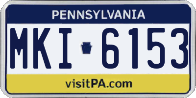 PA license plate MKI6153