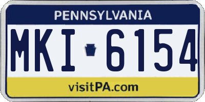 PA license plate MKI6154