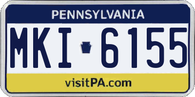 PA license plate MKI6155