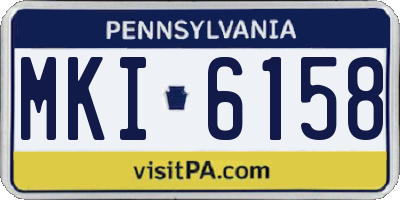 PA license plate MKI6158