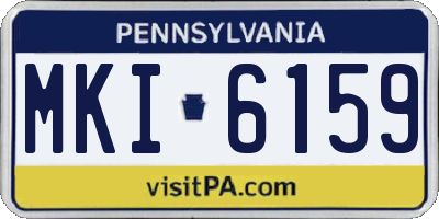 PA license plate MKI6159