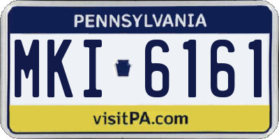 PA license plate MKI6161