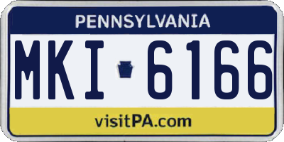PA license plate MKI6166