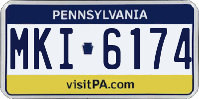 PA license plate MKI6174