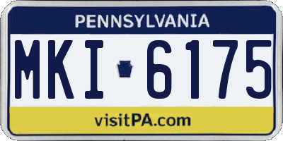PA license plate MKI6175