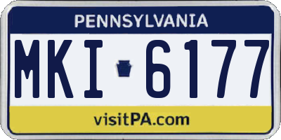 PA license plate MKI6177