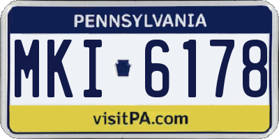 PA license plate MKI6178