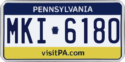 PA license plate MKI6180