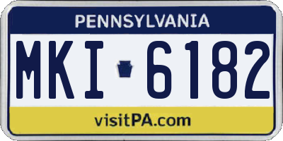 PA license plate MKI6182