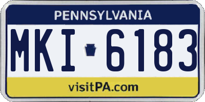 PA license plate MKI6183