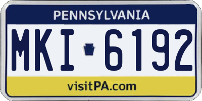 PA license plate MKI6192