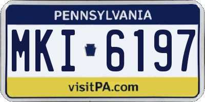 PA license plate MKI6197