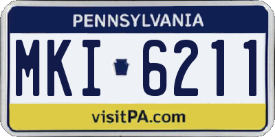 PA license plate MKI6211