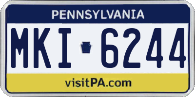 PA license plate MKI6244