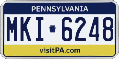 PA license plate MKI6248