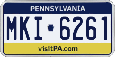 PA license plate MKI6261