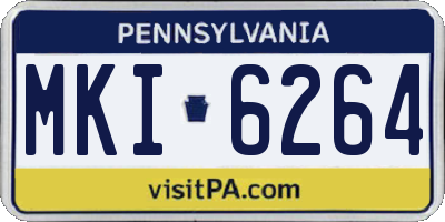PA license plate MKI6264