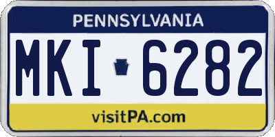 PA license plate MKI6282