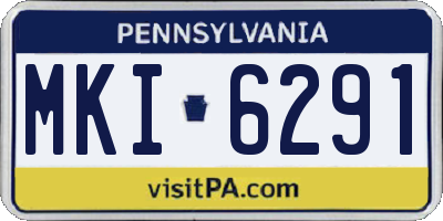 PA license plate MKI6291