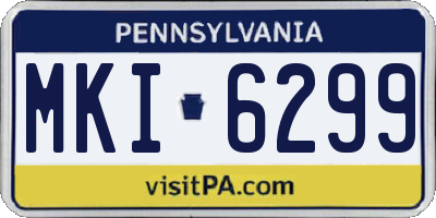 PA license plate MKI6299