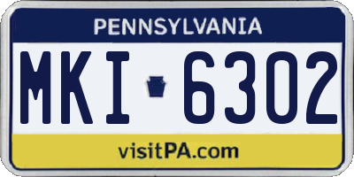 PA license plate MKI6302
