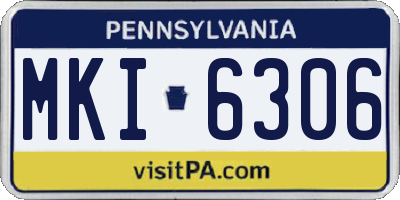 PA license plate MKI6306