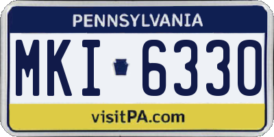 PA license plate MKI6330