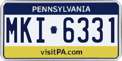 PA license plate MKI6331
