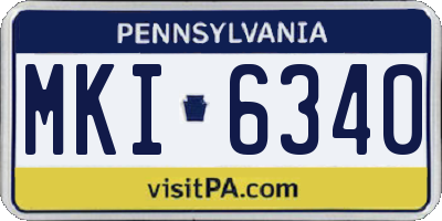 PA license plate MKI6340